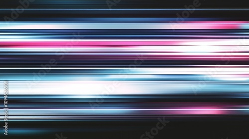 bstract motion blur design with horizontal streaks of pink, blue, and white, creating a futuristic and dynamic visual flow. AI generative.