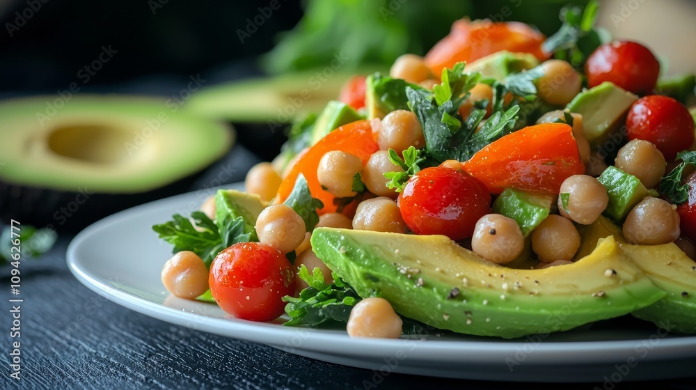 Healthy salad recipe kitchen food photography modern setting close-up fresh ingredients and nutrition Healthy salad recipe kitchen food photography modern setting close-up fresh ingredients and nutrition