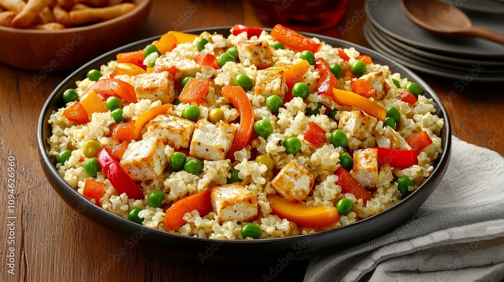 Delicious healthy stir-fry recipe kitchen food photography cozy atmosphere close-up nutritional benefits Delicious healthy stir-fry recipe kitchen food photography cozy atmosphere close-up nutritional benefits