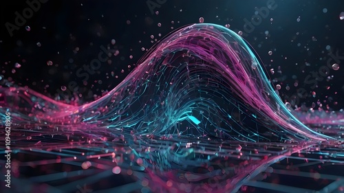 digital_cyberpac_particles_wave_animated photo