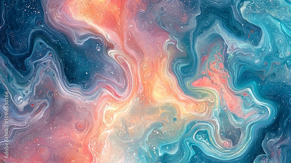 This image illustrates a colorful, galaxy-reminiscent abstract scene, with swirling patterns and flowing textures that create an otherworldly and impressive visual experience.