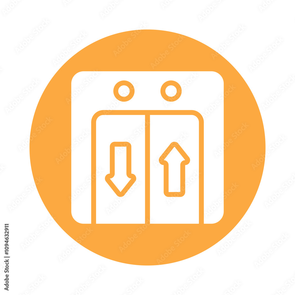 Lift vector Glyph Circle Icons... .. Eps 10 file Lift vector Glyph Circle Icons... .. Eps 10 file