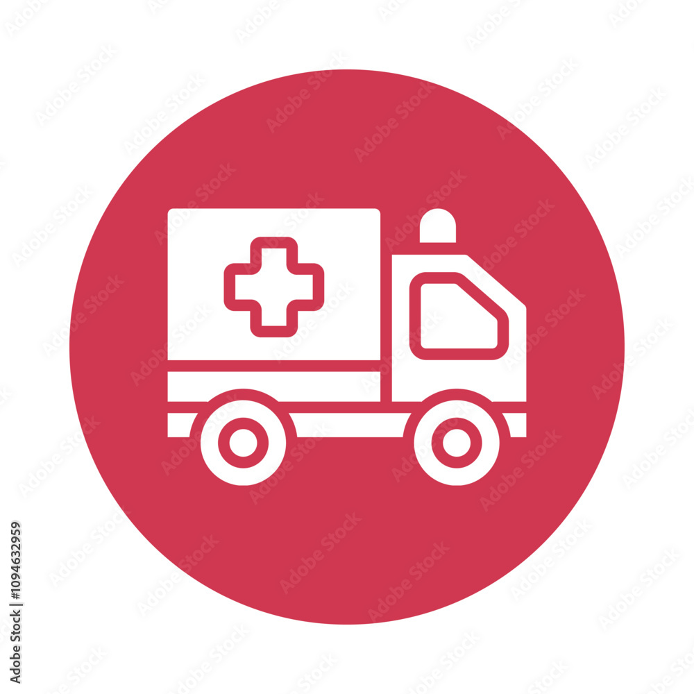 Ambulance vector Glyph Circle Icons... .. Eps 10 file Ambulance vector Glyph Circle Icons... .. Eps 10 file