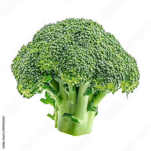 close-up isolated fresh green broccoli photo