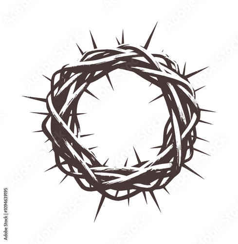 crown of thorn of jesus - christianity icon (artwork 1)