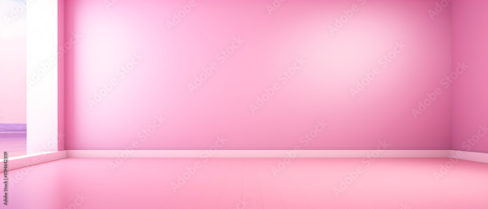 Fototapeta premium Luxury plain pink gradient abstract studio background, smooth color transitions, soft, elegant, and contemporary design.