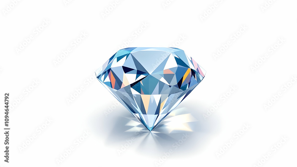 A single, large, brilliantcut diamond, showcasing its facets and sparkle, sits on a white background, reflecting light. A single, large, brilliantcut diamond, showcasing its facets and sparkle, sits on a white background, reflecting light.
