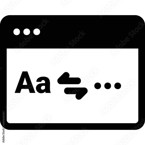 Simple vector icon online translator