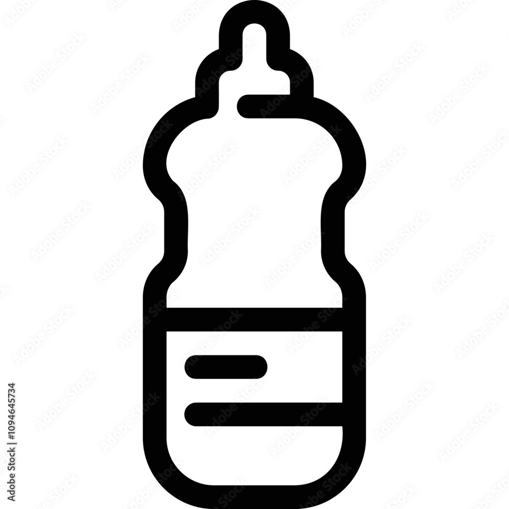 Simple vector icon baby bottle Simple vector icon baby bottle
