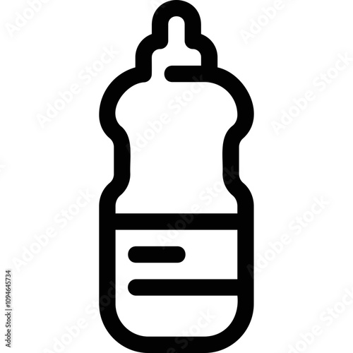 Simple vector icon baby bottle