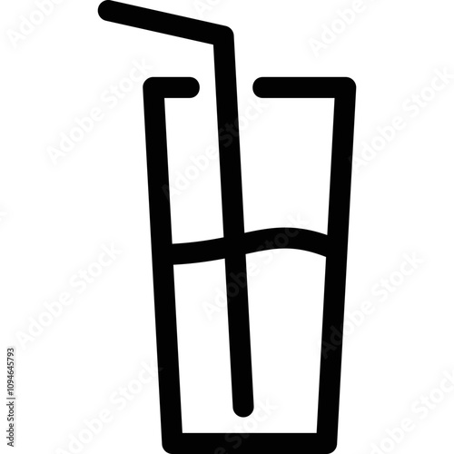 Simple vector icon glass of water