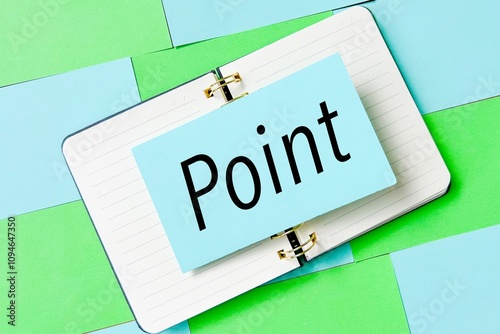 POINT word made in colorful papers