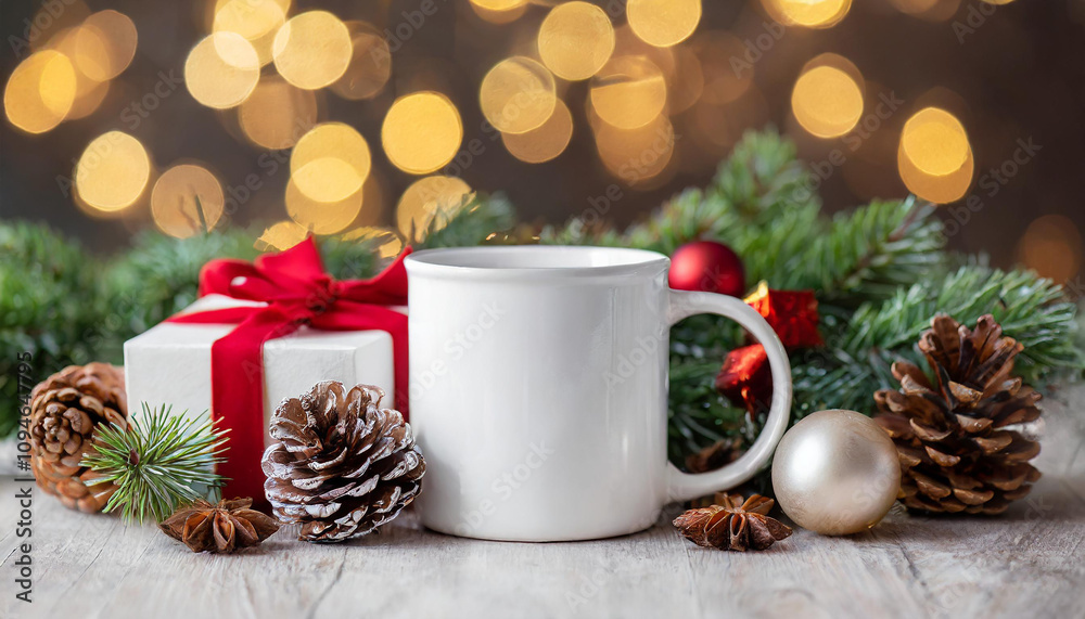 christmas white mug mockup christmas white mug mockup