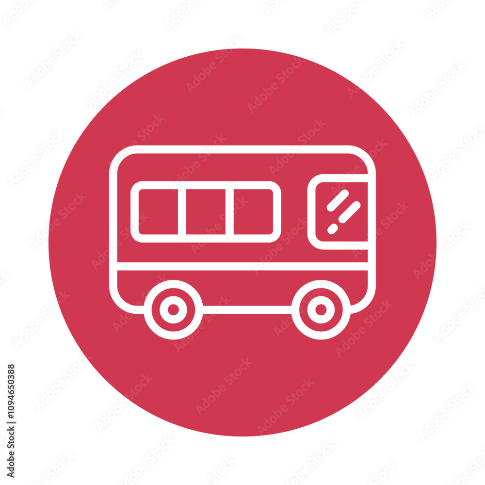 Bus vector Circle Outline Icon.. .. Eps 10 file Bus vector Circle Outline Icon.. .. Eps 10 file