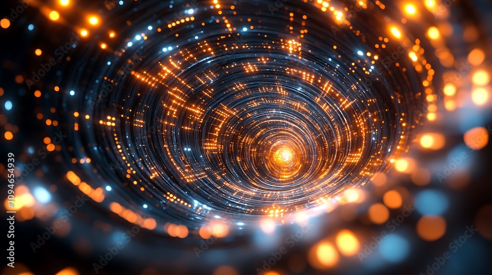 High-tech digital 3d background featuring luminous interconnected patterns High-tech digital 3d background featuring luminous interconnected patterns