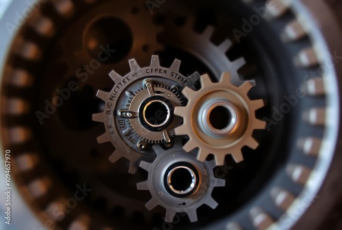 Harris Shutter Distorted abstract image of gears created with a