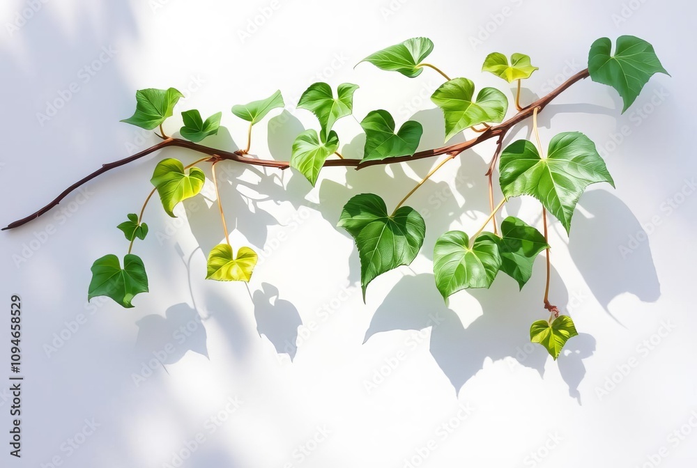 Shadowed VineA watercolor painting of a vine with flowing shadow Shadowed VineA watercolor painting of a vine with flowing shadow