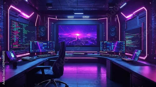 purple gaming streaming room video background