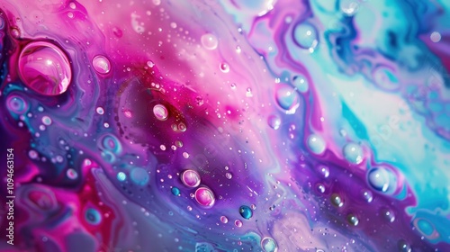 Abstract Swirls of Purple, Pink, and Blue