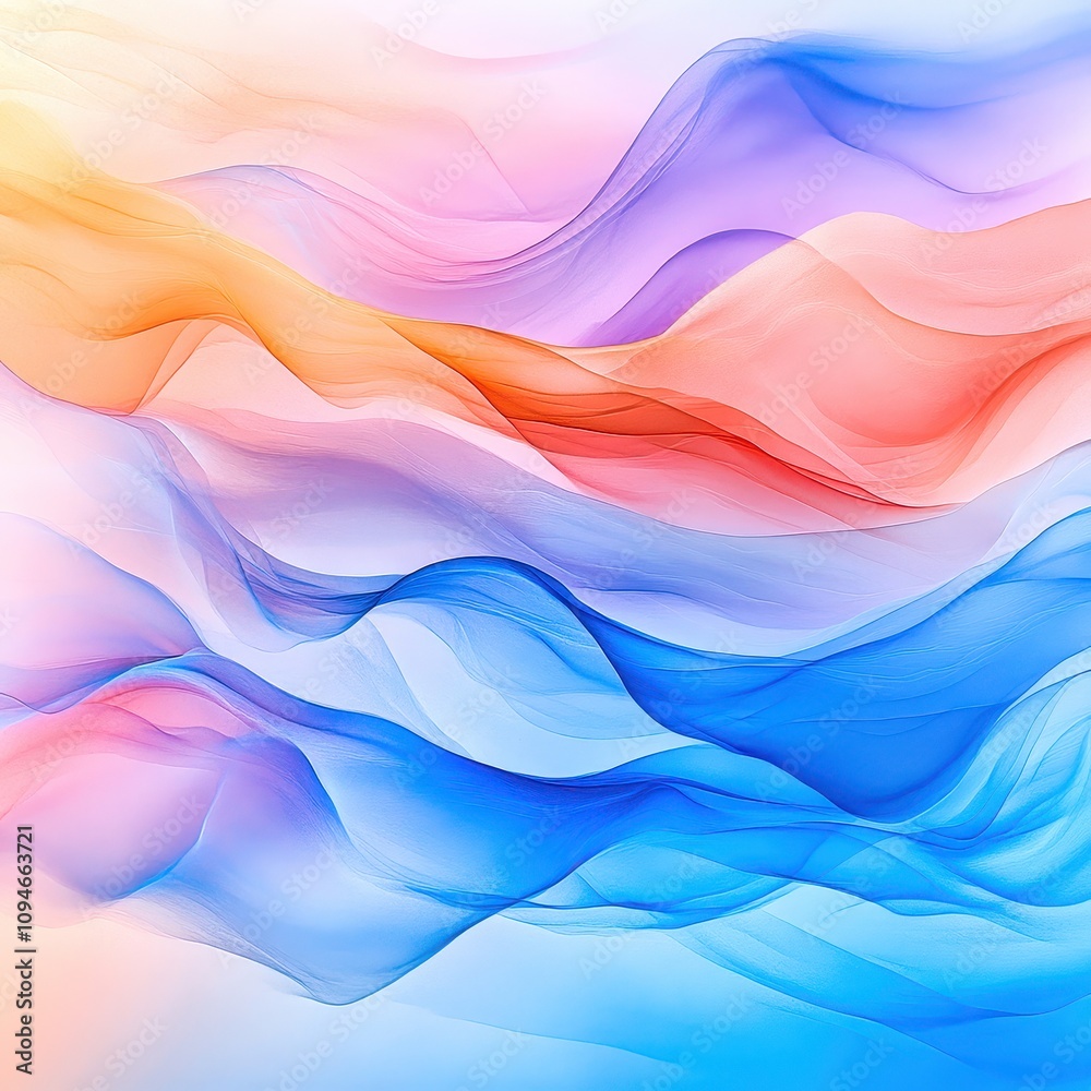 Fototapeta premium Colorful abstract wave pattern creating a stunning visual effect