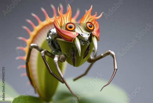 Venus FlytrapbotMetallic jaws snap shut on unsuspecting insects photo