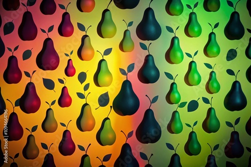 Stunning Pear Pattern Animation with Chroma Key and Luma Matte Loop for Dynamic Overlays and Motion Backgrounds in Creative Projects and Presentations photo