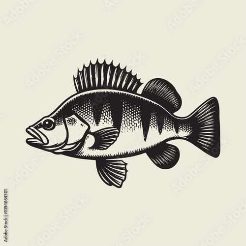 A fish head and a fish in the middle of a forest. A poster that says fish set on it.