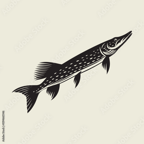 A fish head and a fish in the middle of a forest. A poster that says fish set on it.