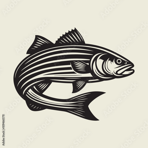 A fish head and a fish in the middle of a forest. A poster that says fish set on it.