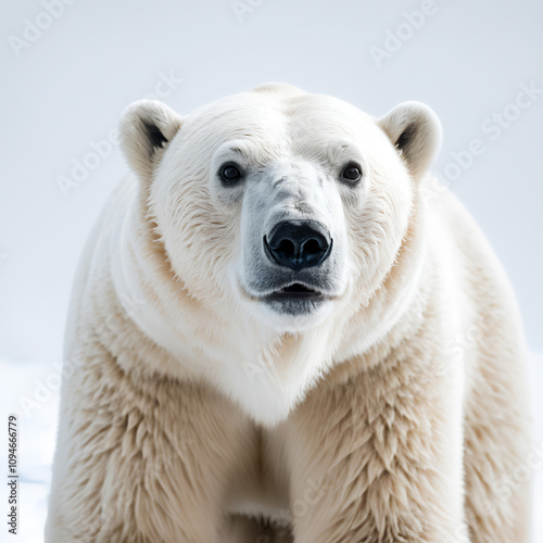 polar bear on white background