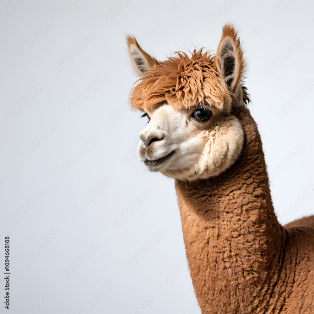 Obraz premium alpaca on white background