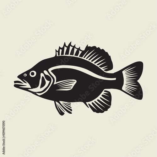 A fish head and a fish in the middle of a forest. A poster that says fish set on it.
