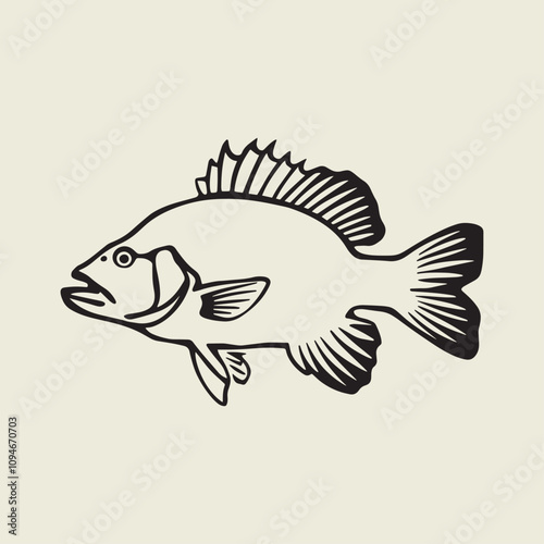 A fish head and a fish in the middle of a forest. A poster that says fish set on it.