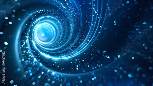 Digital technology futuristic abstract circular vortex illustration poster background