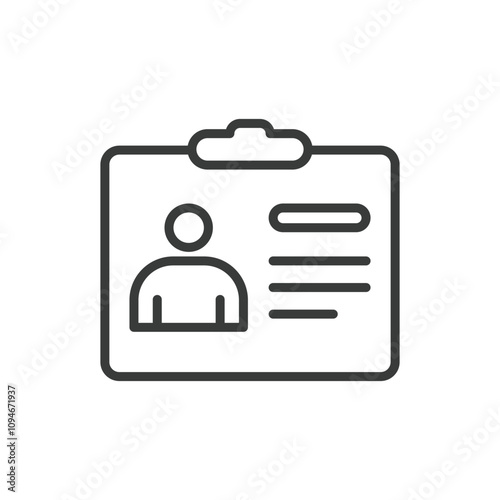 ID Pass, icon in line design. ID, pass, card, access, identification, security, employee on white background vector. ID Pass editable stroke icon