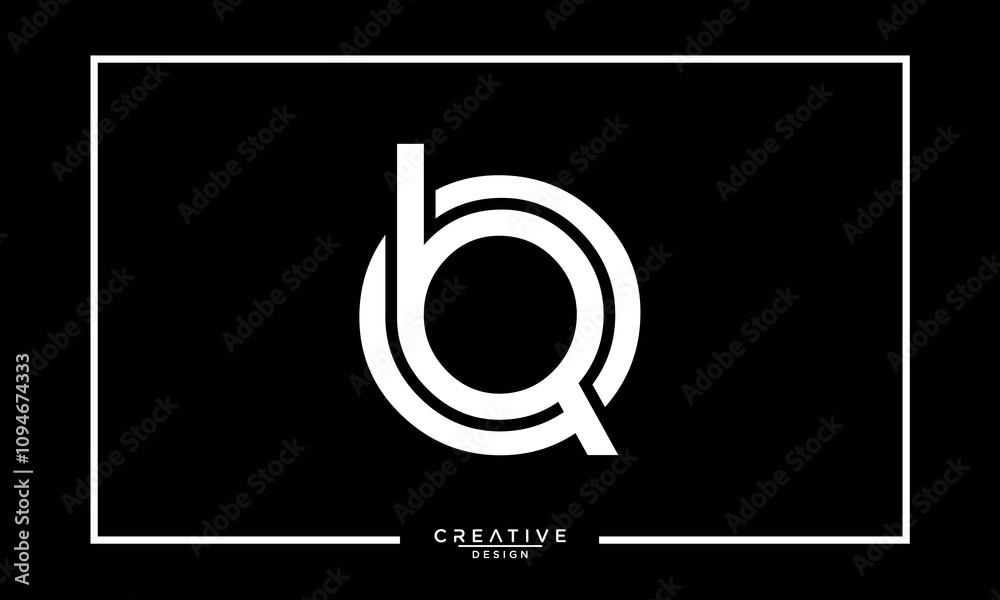 BQ, QB, B, Q, Abstract Letters Logo Monogram BQ, QB, B, Q, Abstract Letters Logo Monogram
