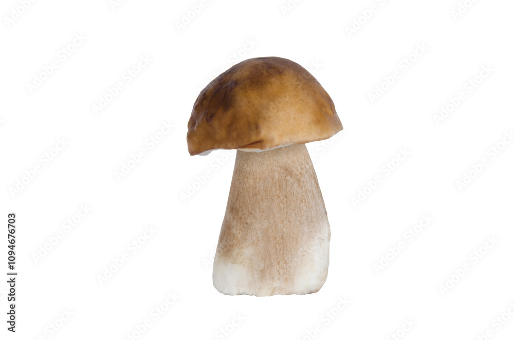 Two edible mushrooms Boletus on the white background Two edible mushrooms Boletus on the white background