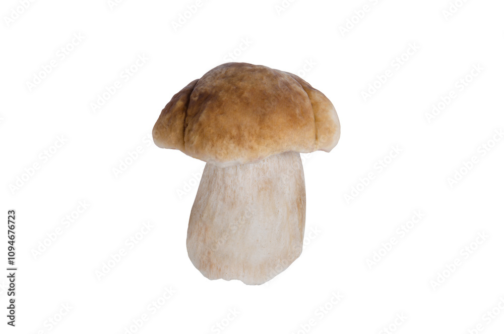 Two edible mushrooms Boletus on the white background Two edible mushrooms Boletus on the white background
