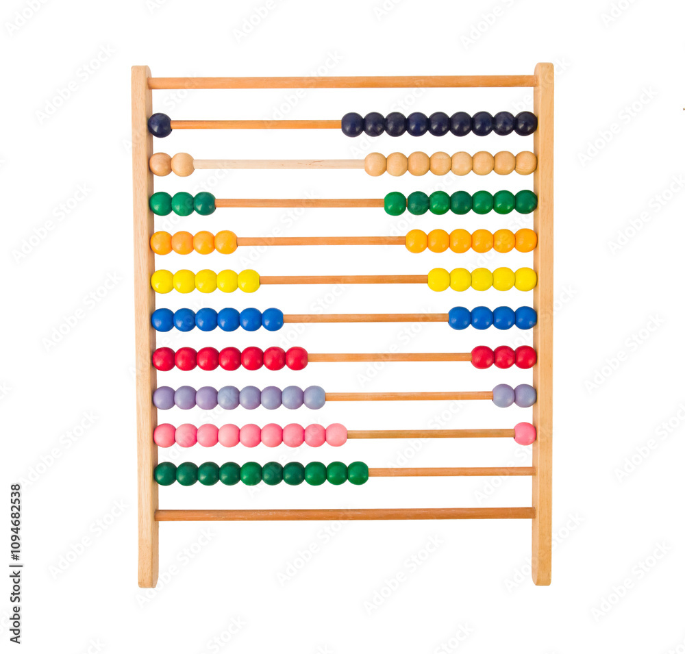 Multi color abacus on white isolated Multi color abacus on white isolated