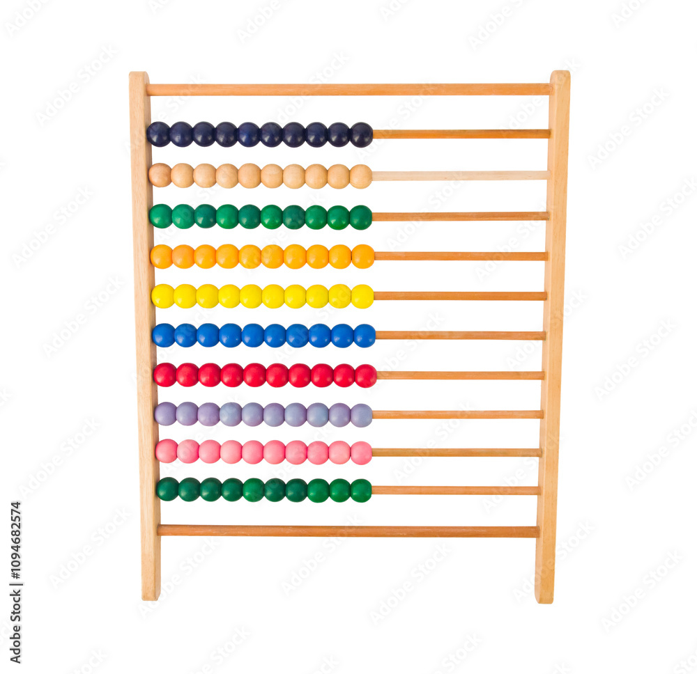 Multi color abacus on white isolated Multi color abacus on white isolated
