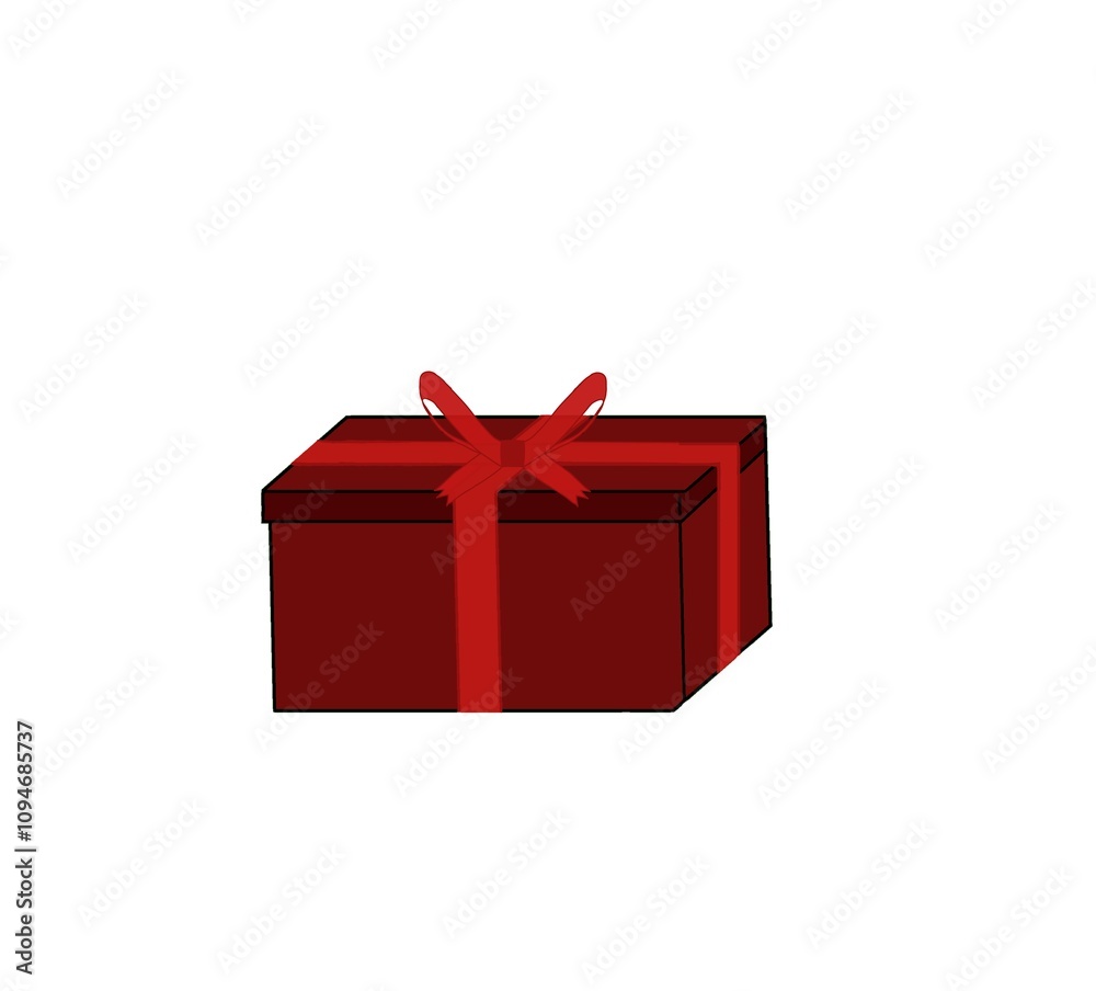 red gift box with ribbon