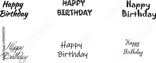 happy birthday, party, calligraphy, poster, illustration, text, lettering, typography, birthday, art, 
