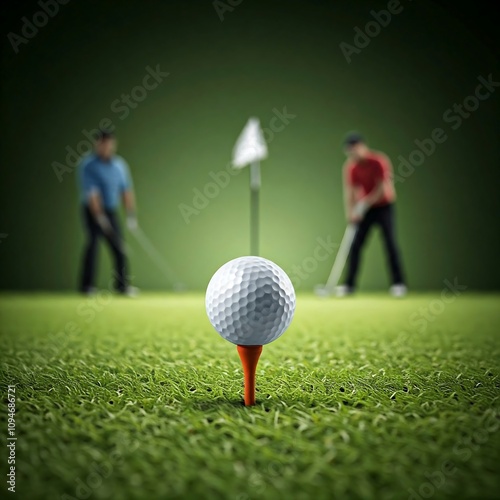 A golf ball and golf club, golf, golf ball, golf tee, minimalist, peaceful, lifestyle, golf course, challenge, golf ball, sport, game, leisure, outdoor, recreation, hobby, competition, exercise, healt photo