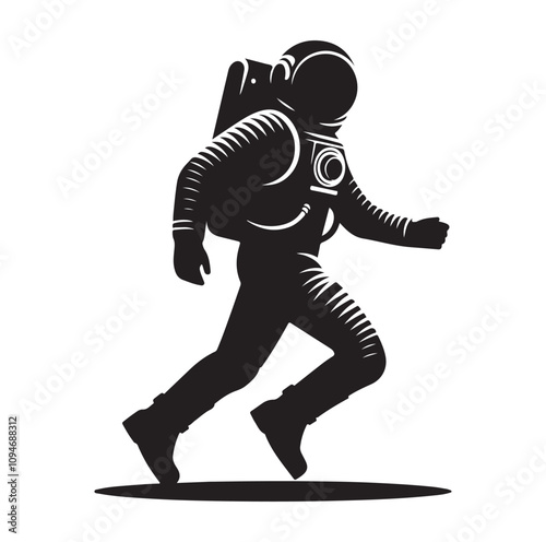 Astronaut vector silhouette Sh