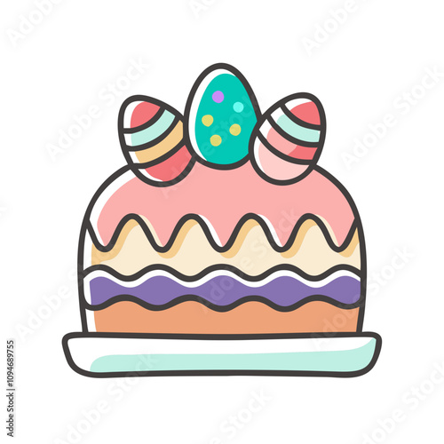 Easter Cake on a Plate