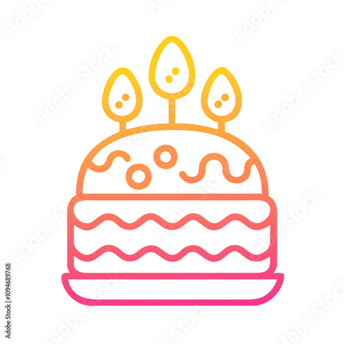 Easter Cake on a Plate, icon
