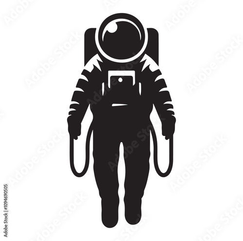 Astronaut vector silhouette Sh