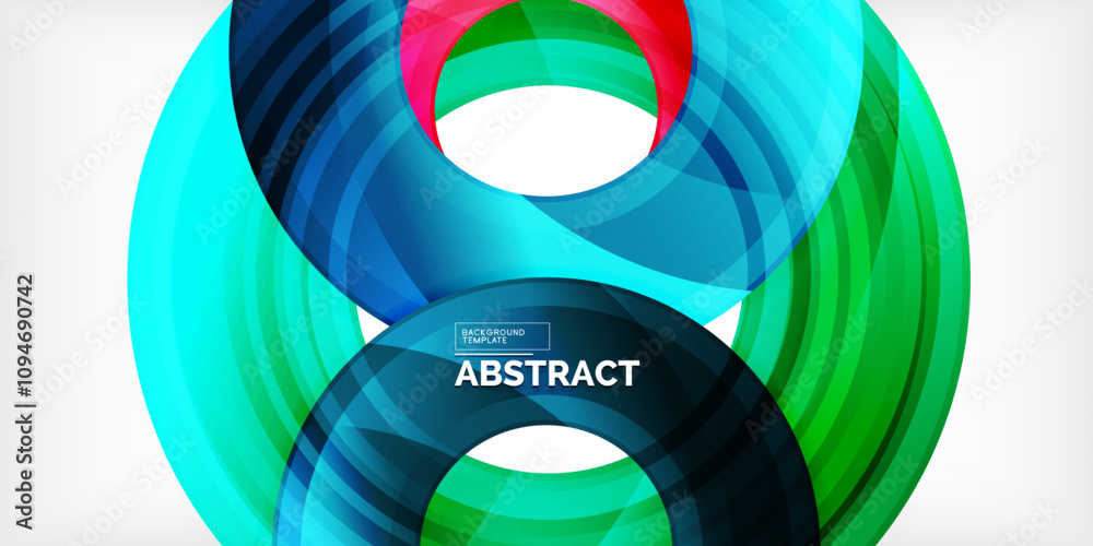 Bright colorful circles with light effects. Abstract background Bright colorful circles with light effects. Abstract background