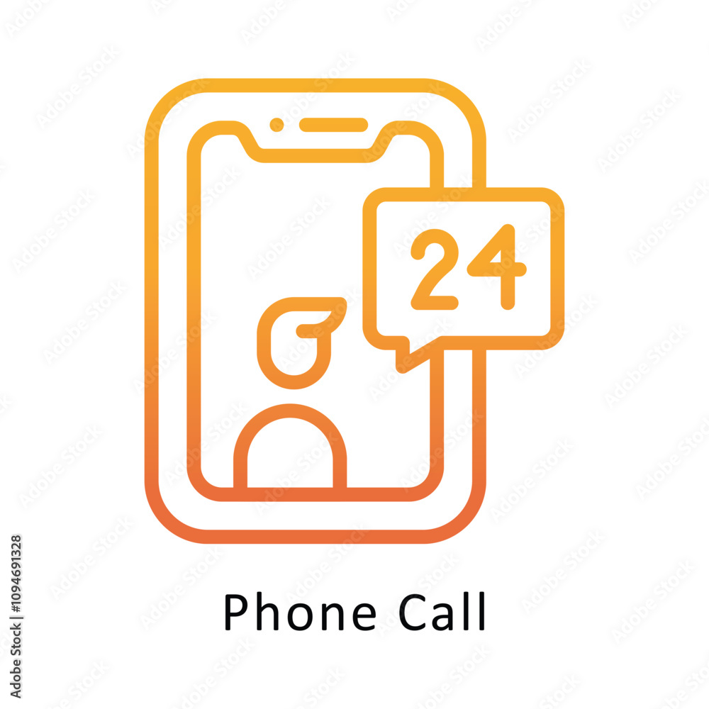 Phone Call vector Gradient Outline Icon. .. Eps 10 file Phone Call vector Gradient Outline Icon. .. Eps 10 file