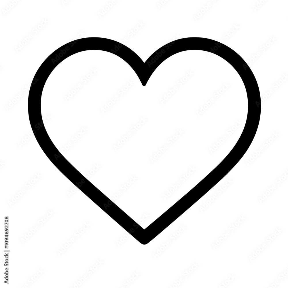 Minimalist heart line icon, a simple line interface icon Minimalist heart line icon, a simple line interface icon